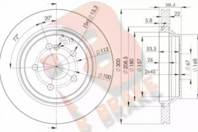R BRAKE 78rbd23053 -  Тормозной диск